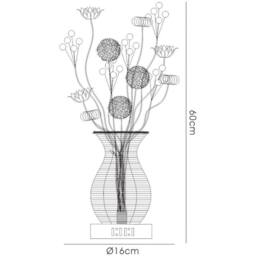 Netlighting (DH) Calista Table Lamp 4 Light G4 BrownCrystal NOT LEDCFL Compatible in Grey - thumbnail 3
