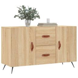Berkfield Home Sideboard Sonoma Oak 100x36x60 cm Engineered Wood in Light Brown - Size: 100 x 36 x 60 cm - thumbnail 3