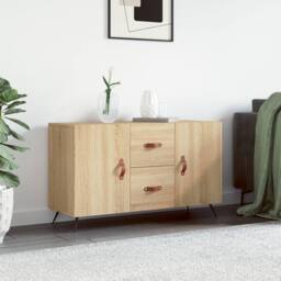 Berkfield Home Sideboard Sonoma Oak 100x36x60 cm Engineered Wood in Light Brown - Size: 100 x 36 x 60 cm - thumbnail 2