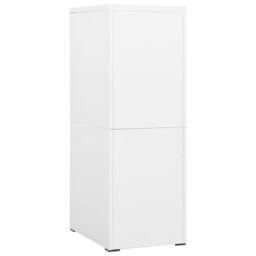Berkfield Home Filing Cabinet White 46x62x133 cm Steel - Size: 46 x 62 x 133 cm - thumbnail 4