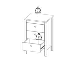 Furniture To Go Madrid Bedside Table 3 Drawers in Matt Black - thumbnail 8