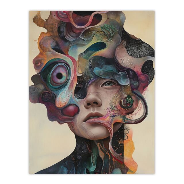 "Artery8 God Is A Woman Abstract Fantasy Concept Art Wall Art Print - Size: W24"" x H32""" - image 1