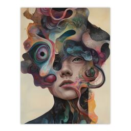 "Artery8 God Is A Woman Abstract Fantasy Concept Art Wall Art Print - Size: W24"" x H32""" - thumbnail 1