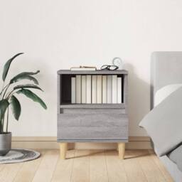 Berkfield Home Bedside Cabinet Grey Sonoma 40x35x50 cm - Size: 40 x 35 x 50 cm - thumbnail 2