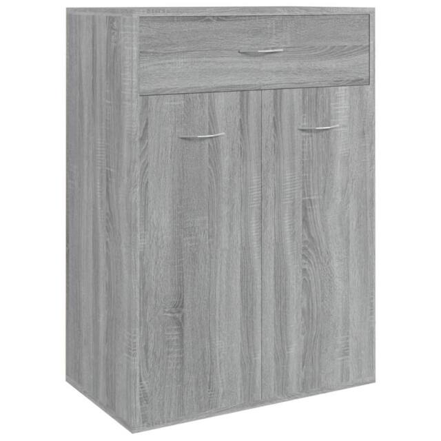 Berkfield Home Shoe Cabinet Grey Sonoma 60x35x84 cm Engineered Wood - Size: 60 x 35 x 84 cm - image 1