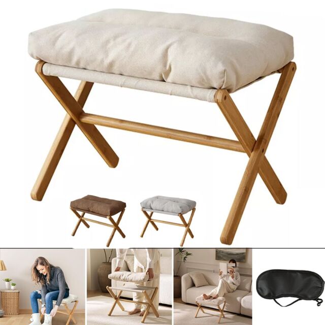 SPETLEK UnderDesk Footstool Chair Stool Rectangle Padded in Beige - image 1