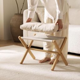 SPETLEK UnderDesk Footstool Chair Stool Rectangle Padded in Beige - thumbnail 4