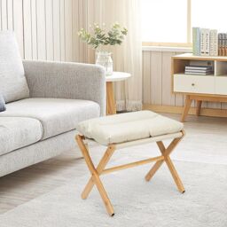 SPETLEK UnderDesk Footstool Chair Stool Rectangle Padded in Beige - thumbnail 3