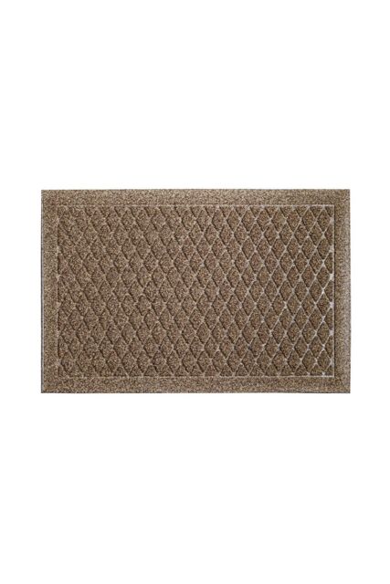 JVL Dirt Defender Scraper Doormat 40x60cm Diamond Beige - Size: 40 cm x 60 cm - image 1