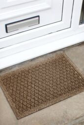 JVL Dirt Defender Scraper Doormat 40x60cm Diamond Beige - Size: 40 cm x 60 cm - thumbnail 2