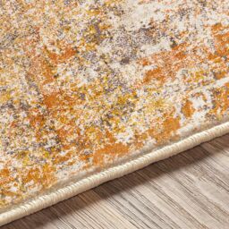 Livabliss Ankara - Abstract Grey Yellow Modern Marble Living Dining Bedroom Rug in Orange - Size: 140 cm x 200 cm - thumbnail 3