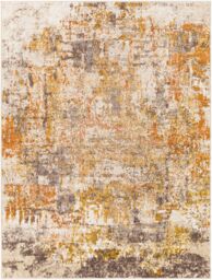 Livabliss Ankara - Abstract Grey Yellow Modern Marble Living Dining Bedroom Rug in Orange - Size: 140 cm x 200 cm - thumbnail 8