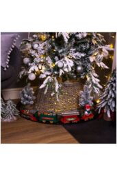 Netagon Battery Operated Christmas Train Set in Red