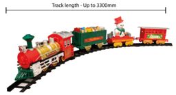 Netagon Battery Operated Christmas Train Set in Red - thumbnail 6