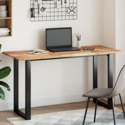 Berkfield Home Table Top Rectangular 120x60x2 cm Solid Wood Acacia in Brown - Size: 120 x 60 x 2 cm - thumbnail 1