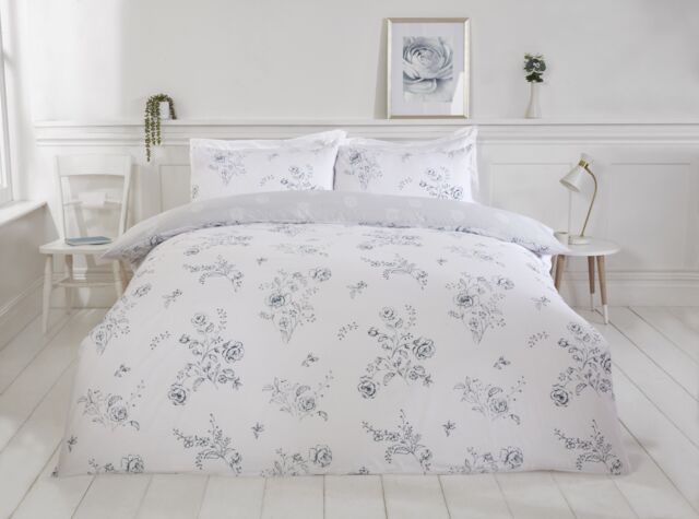 Rapport Home PH Sadie Polycotton Duvet Cover Set With Pillowcase in Blue - Size: King - image 1