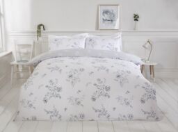 Rapport Home PH Sadie Polycotton Duvet Cover Set With Pillowcase in Blue - Size: King - thumbnail 1