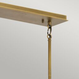 Netlighting Kichler Linara Wire Frame Pendant Ceiling Light Black & Natural Brass - thumbnail 2