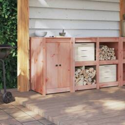 Berkfield Home Outdoor Kitchen Doors 50x9x82 cm Solid Wood Douglas Fir in Light Tan - Size: 50 x 9 x 82 cm - thumbnail 1