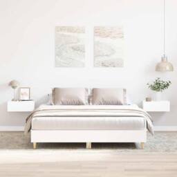 Berkfield Home Bed Frame No Mattress White 140x200 cm Engineered Wood - thumbnail 2