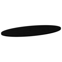 Berkfield Home Table Top Dark Brown 100x50x2 cm Solid Wood Oak Oval - Size: 100 x 50 x 2 cm - thumbnail 4