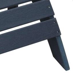 Berkfield Home Adirondack Chair with Footrest Navy Blue HDPE - thumbnail 7
