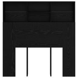 Berkfield Home Headboard Cabinet Black oak 100 x 19 x 103.5 cm Engineered wood - thumbnail 5