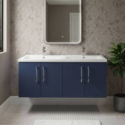 Balterley Level 1200 mm Wall Hung 4 Door Unit with Double Basin - Midnight Blue - thumbnail 3