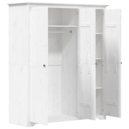 Berkfield Home Wardrobe BODO White 151.5x52x176.5 cm Solid Wood Pine - thumbnail 4
