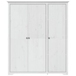 Berkfield Home Wardrobe BODO White 151.5x52x176.5 cm Solid Wood Pine - thumbnail 3