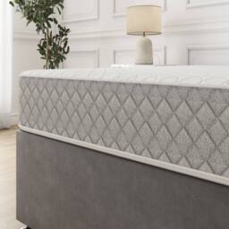 Sloomy Essentials Grey Diamond Bonnell Hybrid Quilted Spring Mattress 15cm in White - Size: Super King - thumbnail 8