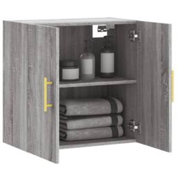 Berkfield Home Wall Cabinet Grey Sonoma 60x31x60 cm Engineered Wood - Size: 60 x 31 x 60 cm - thumbnail 4