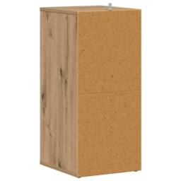 Berkfield Home Shoe Cabinets 2 pcs Artisan Oak 32x35x70 cm Engineered Wood in Brown - Size: 32 x 35 x 70 cm - thumbnail 6