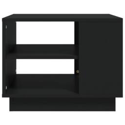 Berkfield Home Modern Coffee Table Black 55x55x43 cm Engineered Wood - Size: 55 x 55 x 43 cm - thumbnail 5