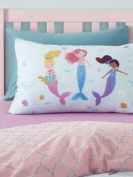 Catherine Lansfield 'Mermaid' Duvet Cover Set in Blue - Size: Double - thumbnail 3