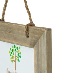 "Nicola Spring Rustic Wooden Hanging 5 Photo Frame - 6 x 4"" - Natural" - thumbnail 4