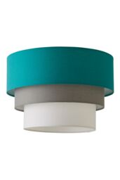 ValueLights Aztec Three Tier Drop Easy Fit Fabric Ceiling Pendant Light Lamp Shade in Teal - thumbnail 6