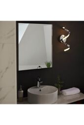 Netlighting Astral Modern Integrated LED Bathroom Wall Light Chrome Warm White IP44 in Grey - thumbnail 5