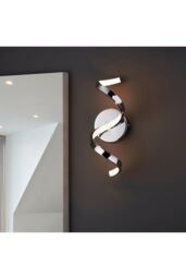 Netlighting Astral Modern Integrated LED Bathroom Wall Light Chrome Warm White IP44 in Grey - thumbnail 2