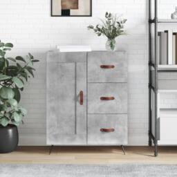 Berkfield Home Sideboard Concrete Grey 69.5x34x90 cm Engineered Wood - thumbnail 2