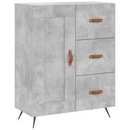 Berkfield Home Sideboard Concrete Grey 69.5x34x90 cm Engineered Wood - thumbnail 1