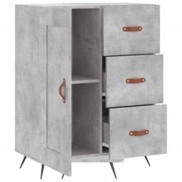 Berkfield Home Sideboard Concrete Grey 69.5x34x90 cm Engineered Wood - thumbnail 6