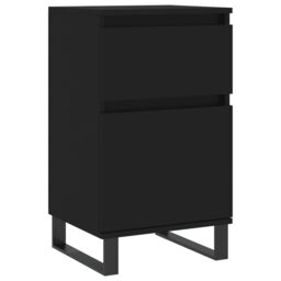 Berkfield Home Sideboards 2 pcs Black 40x35x70 cm Engineered Wood - Size: 40 x 35 x 70 cm - thumbnail 5