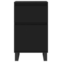 Berkfield Home Sideboards 2 pcs Black 40x35x70 cm Engineered Wood - Size: 40 x 35 x 70 cm - thumbnail 6