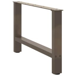 Berkfield Home Coffee Table Legs Natural Steel 2 pcs 70x(42-43) cm Steel in Grey - thumbnail 4
