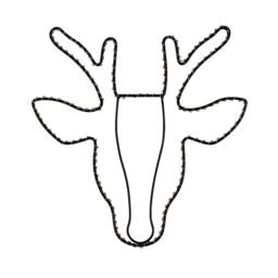 Lighting Collection Reindeer Frame Wall Light with LEDs in Black - thumbnail 2