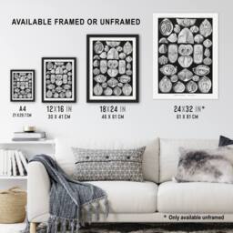 "Artery8 Spirobranchus Vintage Marine Life Haeckel Wall Art Print Poster in Black - Size: W12"" x H16""" - thumbnail 3