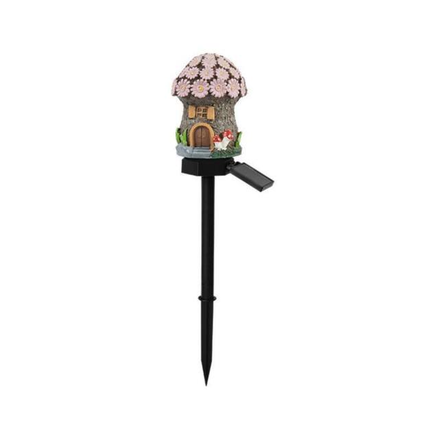 Obasyhig Style 1 Solar-Powered Resin Cartoon House Ground Lights - image 1