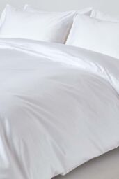 Homescapes Egyptian Cotton Duvet Cover with Pillowcase 1000 TC in White - Size: King - thumbnail 2
