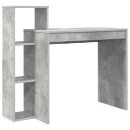 Berkfield Home Writing Desk Concrete grey Concrete-effect laminate, engineered wood - thumbnail 2